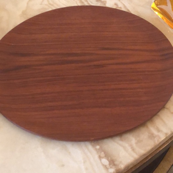 CUT CRYSTAL DECANTER SET W 6 SHOT GLASSES • CLEAR & AMBER COLORED • WOODEN TRAY - Picture 16 of 16